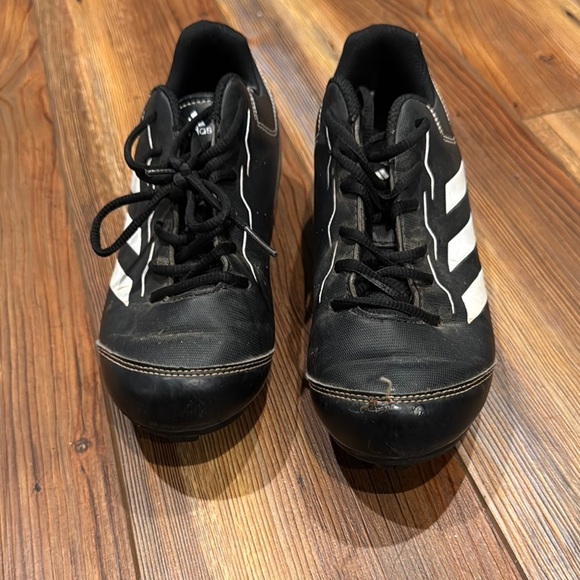 Adidas Black and White Athletic Shoes with Signature Stripes - Picture 2 of 6